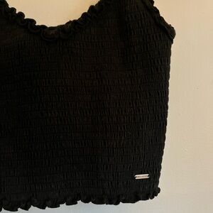 Black Hollister Cinched Cropped‎ Tank Top | Size Women's Medium